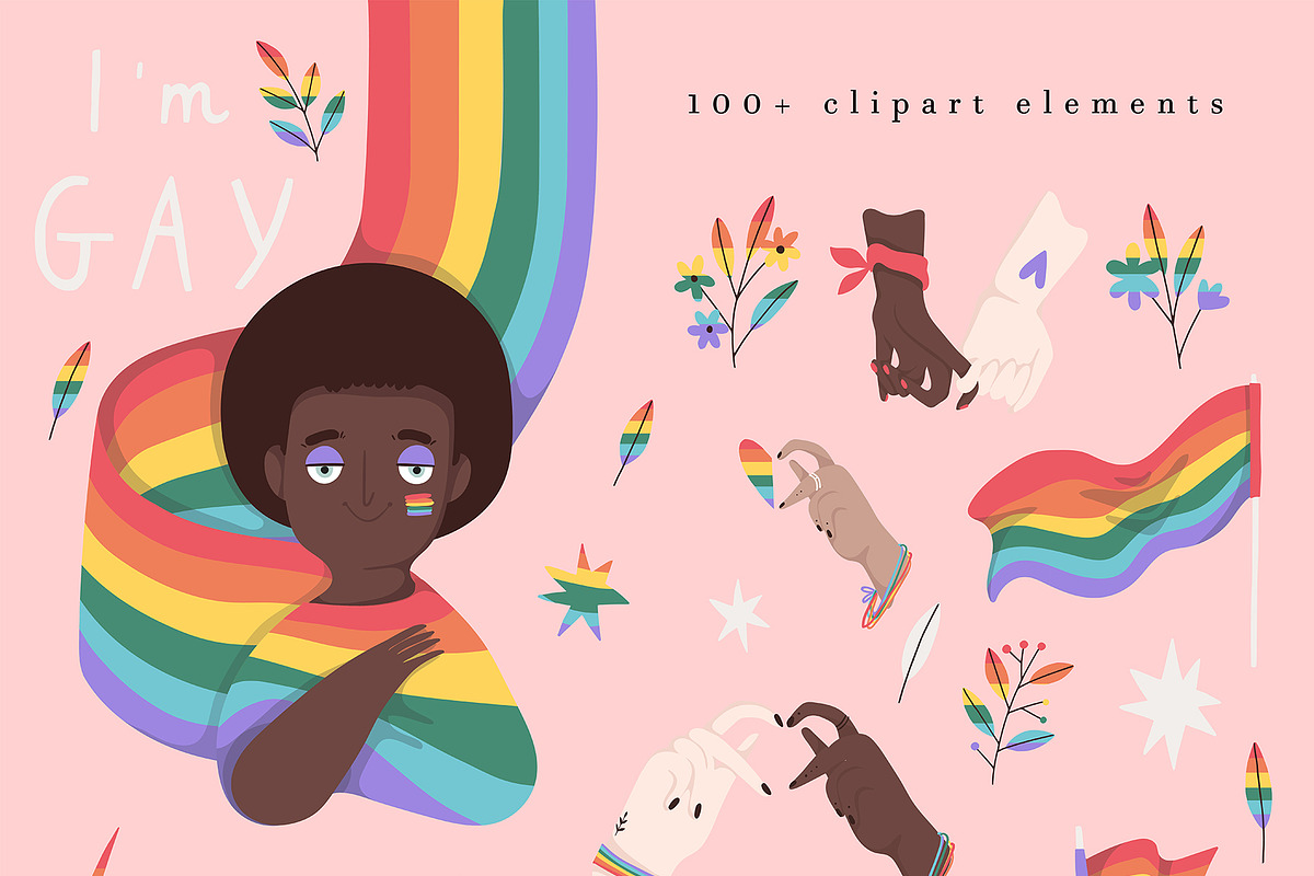 Gay Pride illustrations set Vol. 2, a Person Illustration by Cute Atelier (Photo 2 of 13)