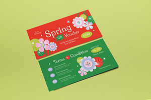 Colorful Gradient Spring Voucher