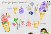Ice Cream Watercolor Constructor, an Object Graphic by svetlanaARTdreams (Thumbnail 3 of 9)
