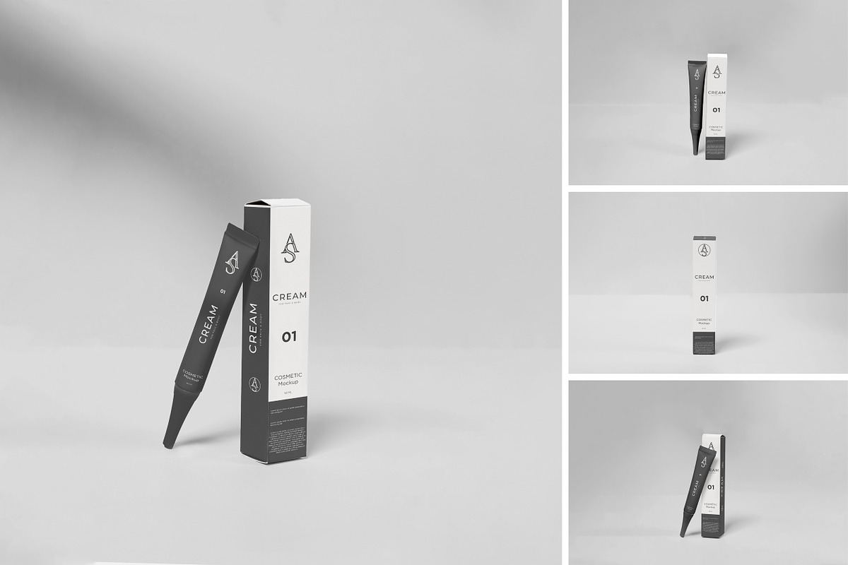 Cosmetic Tube & Packaging Mockup, a Packaging Mockup by Assyat (Photo 1 of 9)