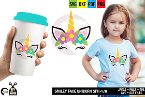 Smiley Unicorn Face SPH-170