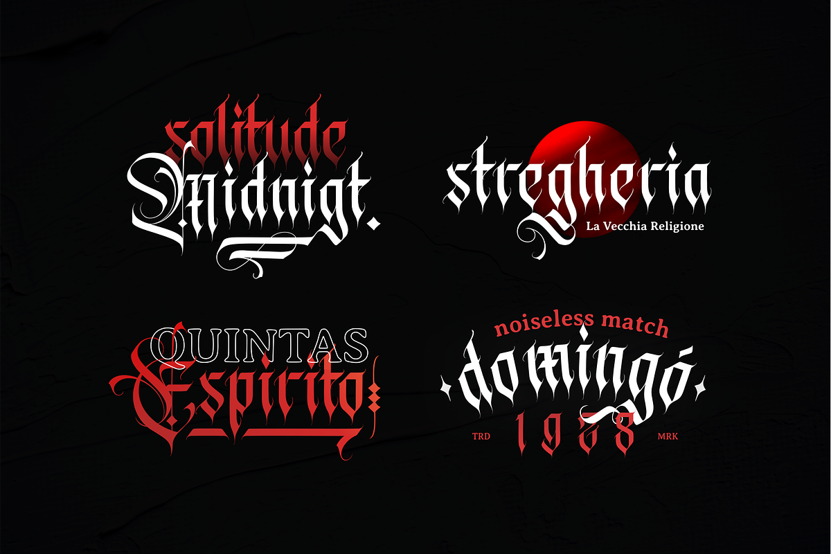 Aviorte Tattoo Font, a Blackletter Font by ilhamtaro (Photo 5 of 12)