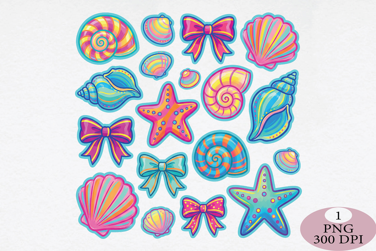 Coquette Seashell Clam Summer PNG, an Illustration by Daily.Designs (Photo 1 of 5)
