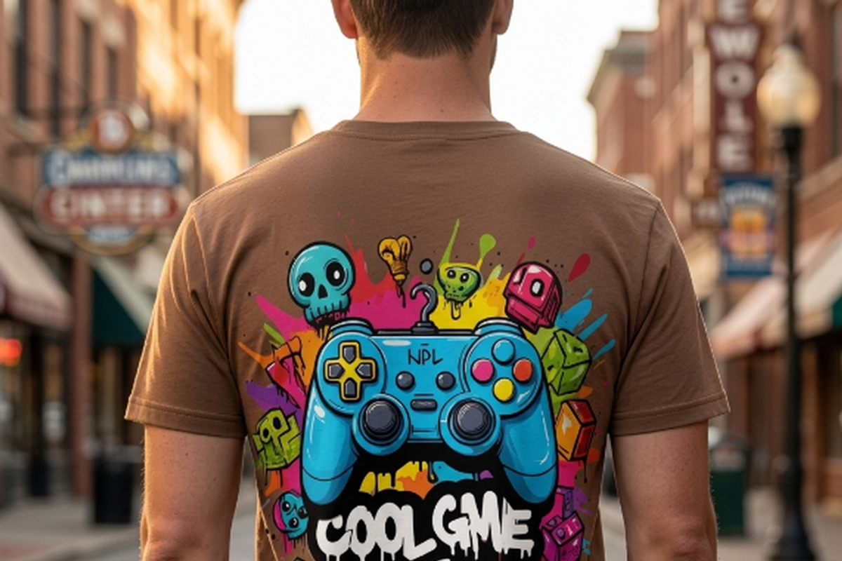 Cool Game Time Controller Art, a Shirt Mockup by Vector Stall (Photo 1 of 14)