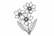 Hand Drawn Floral Coloring Pages, an Illustration by hafijul (Thumbnail 4 of 9)