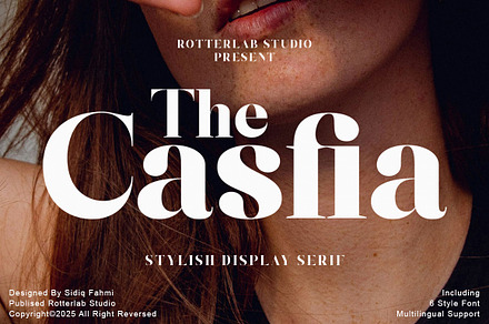 The Casfia - Elegant Serif Typeface, a Serif Font by Rotterlab Studio