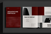 Red Minimal Architect Portfolio, a Brochure Template by Neermana (Thumbnail 2 of 10)