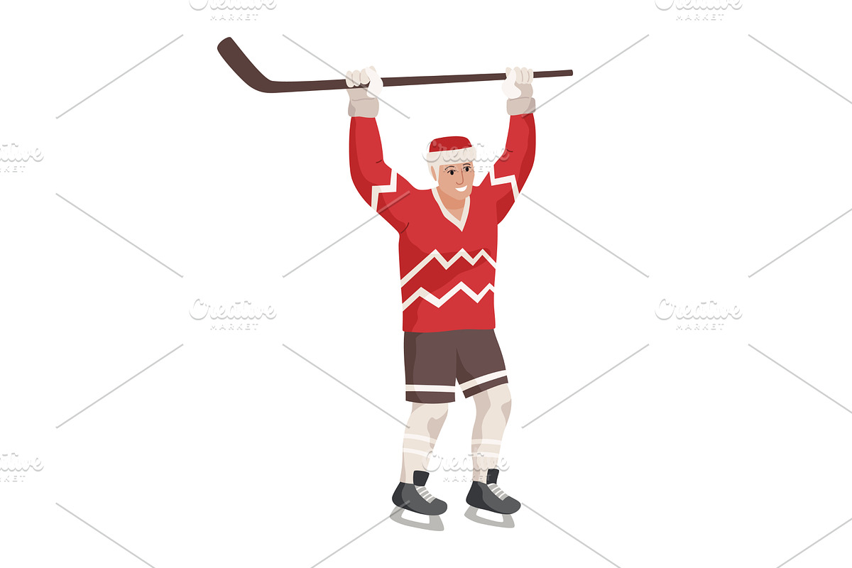 Ice hockey player. Athletes in, a Sport Illustration by Things for designers