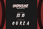 UNDISCLOSE - Horror Display Font, a Font by Gassstype (Thumbnail 7 of 8)