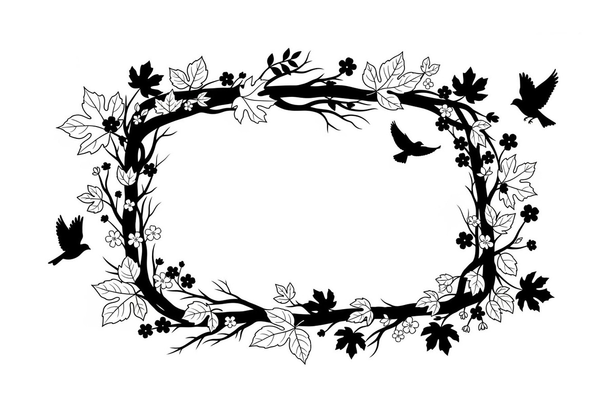 Decorative Nature Frame Silhouette, a Graphic by BIPLOB EXPERT (Photo 4 of 13)