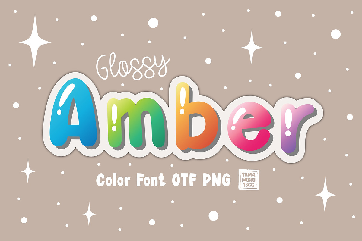 Glossy Amber OTF PNG, a Symbol Font by DREAMs Soul G. (Photo 1 of 5)