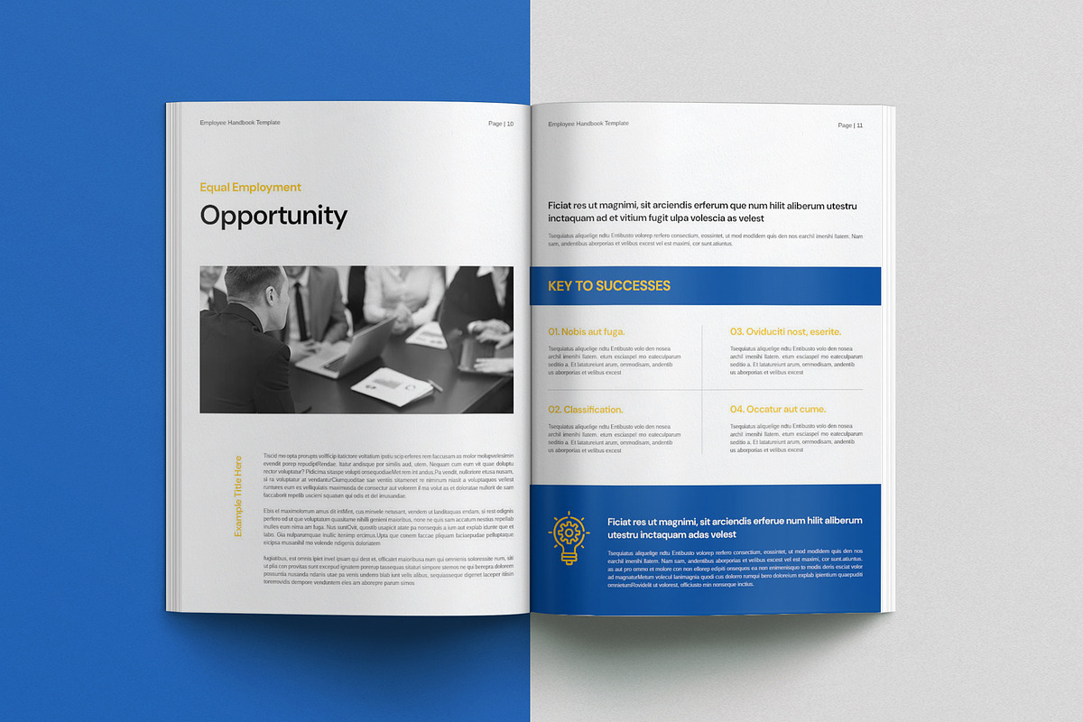 Employee Handbook Template, a Brochure Template by Cleffon_Graphic_Studio (Photo 4 of 11)