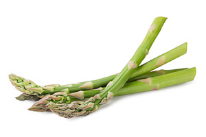 Fresh green asparagus on a white, a Food & Drink Photo by innakreativ