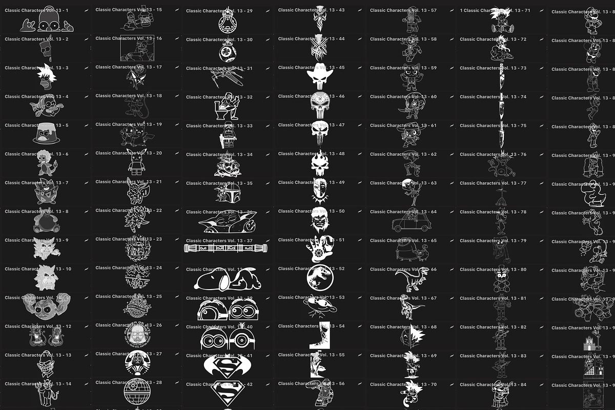 Bundle 2 Classic Character-Stamp Set, a Brush Add-On by LA Studio Sthlm (Photo 14 of 17)