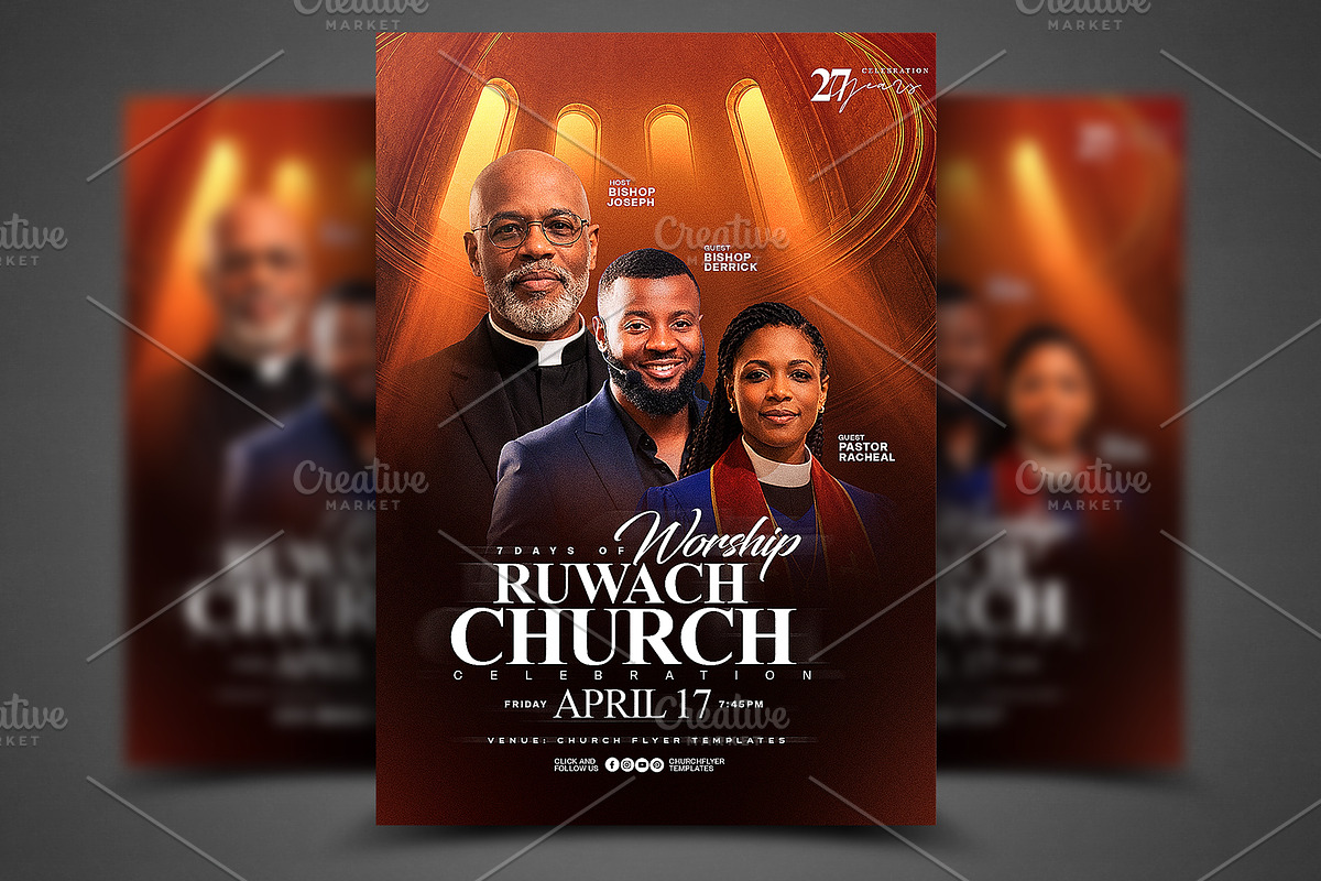 Church Anniversary Poster Template, a Social Media Template by church flyer templates (Photo 1 of 4)