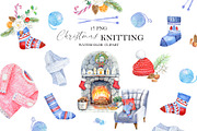 Christmas Knitting, a Decorative Illustration by JennyColorArt (Thumbnail 1 of 5)