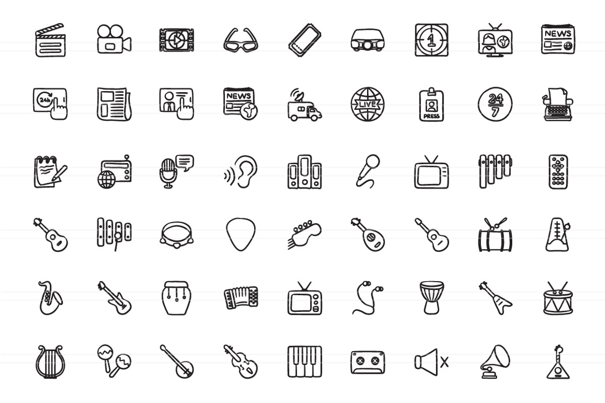 2100 Hand drawn vector icons, an Outline Icon by Visual Generation (Photo 20 of 43)
