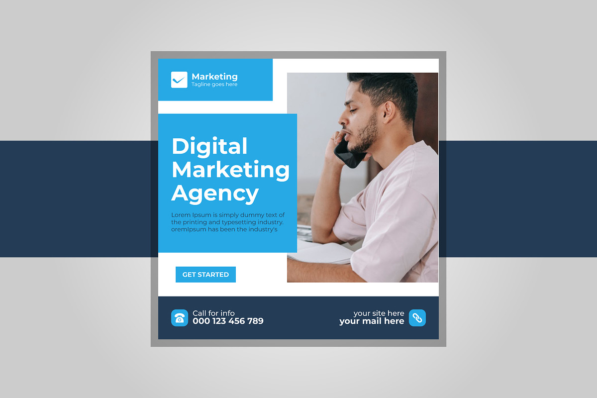 Creative social media post design, a Social Media Template by Lakhan1998 (Photo 2 of 5)