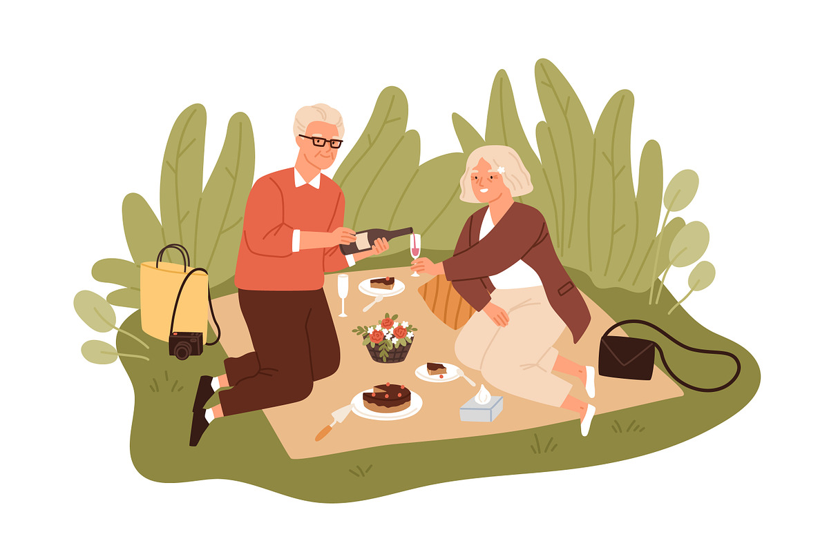 People having summer picnic set, a Person Illustration by Good Studio (Photo 3 of 6)