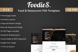Foodies-Food&Restaurant PSD Template