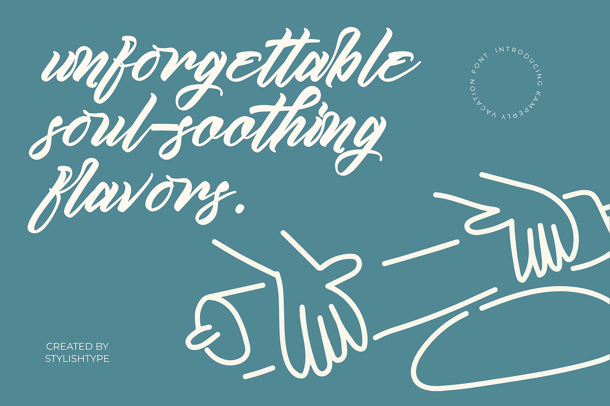 Kamperly Vacation Bold Calligraphy, a Script Font by stylishtype.co (Photo 12 of 15)