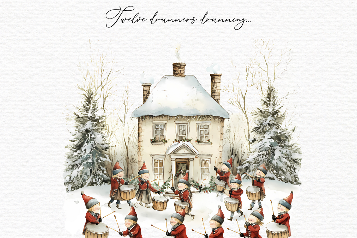 12 days of Christmas clipart, a Seasonal Illustration by Invite to Clipart (Photo 9 of 10)