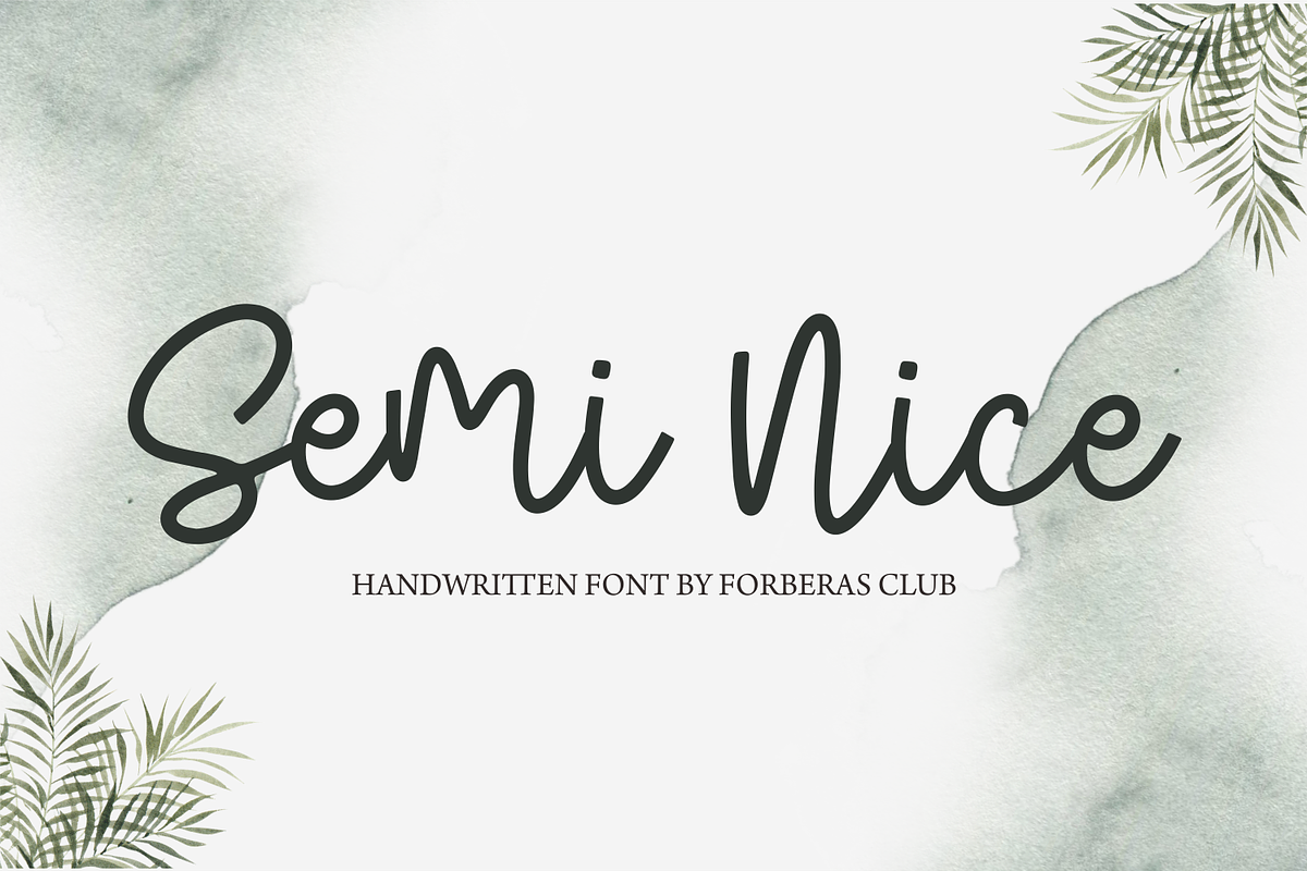 Seminice Font, a Script Font by Forberas Club (Photo 1 of 7)