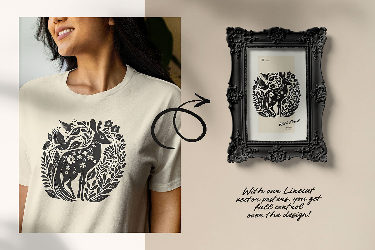 Linocut | Poster Builder, an Object Graphic by KetteCreate (Photo 13 of 14)