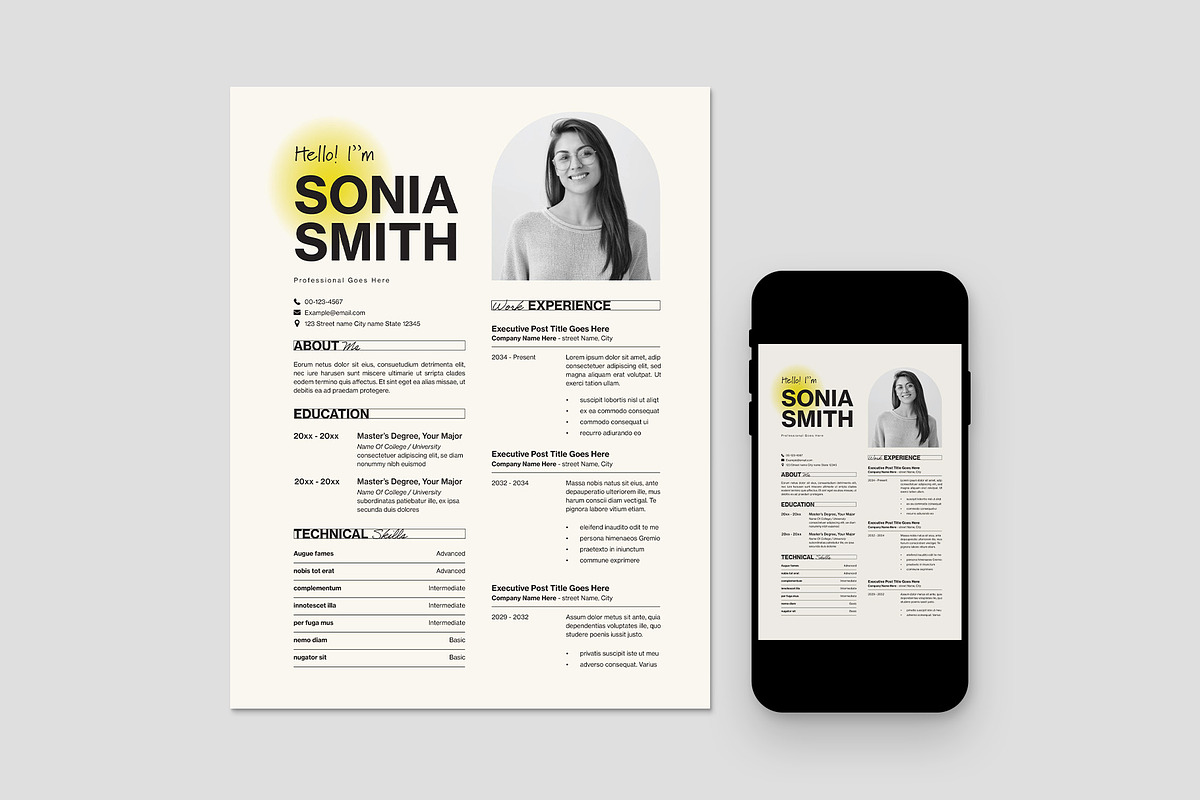 Resume Template preview 3
