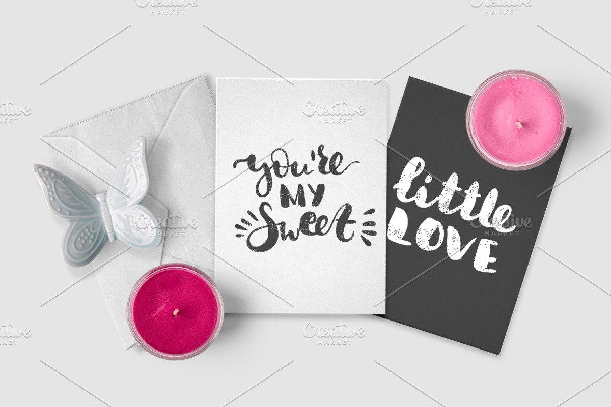 10 Valentine's Day handdrawn quotes., a Texture Illustration by Wewhitelist (Photo 3 of 9)