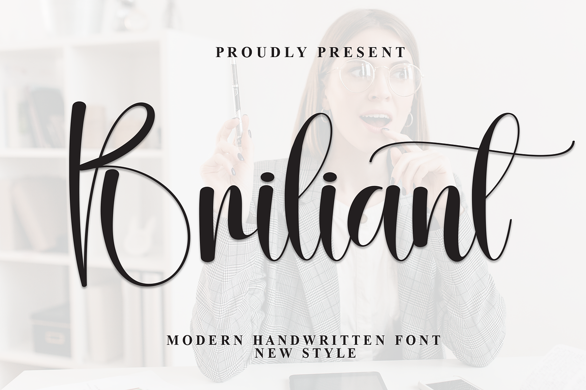 Briliant | Script Font, a Handwritten Font by Scratchones (Photo 1 of 8)