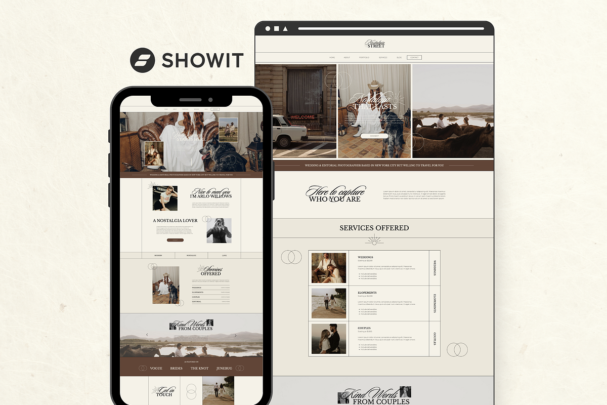 Showit Website Template Photography, an App Template by Branding Babe Co. (Photo 1 of 12)