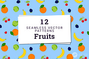 12 Fruit Vector Patterns, a Pattern Graphic by Anne Elster Design (Thumbnail 1 of 4)