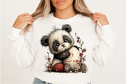Watercolor Spring Panda Clipart, an Illustration by Craft Nest (Thumbnail 7 of 11)