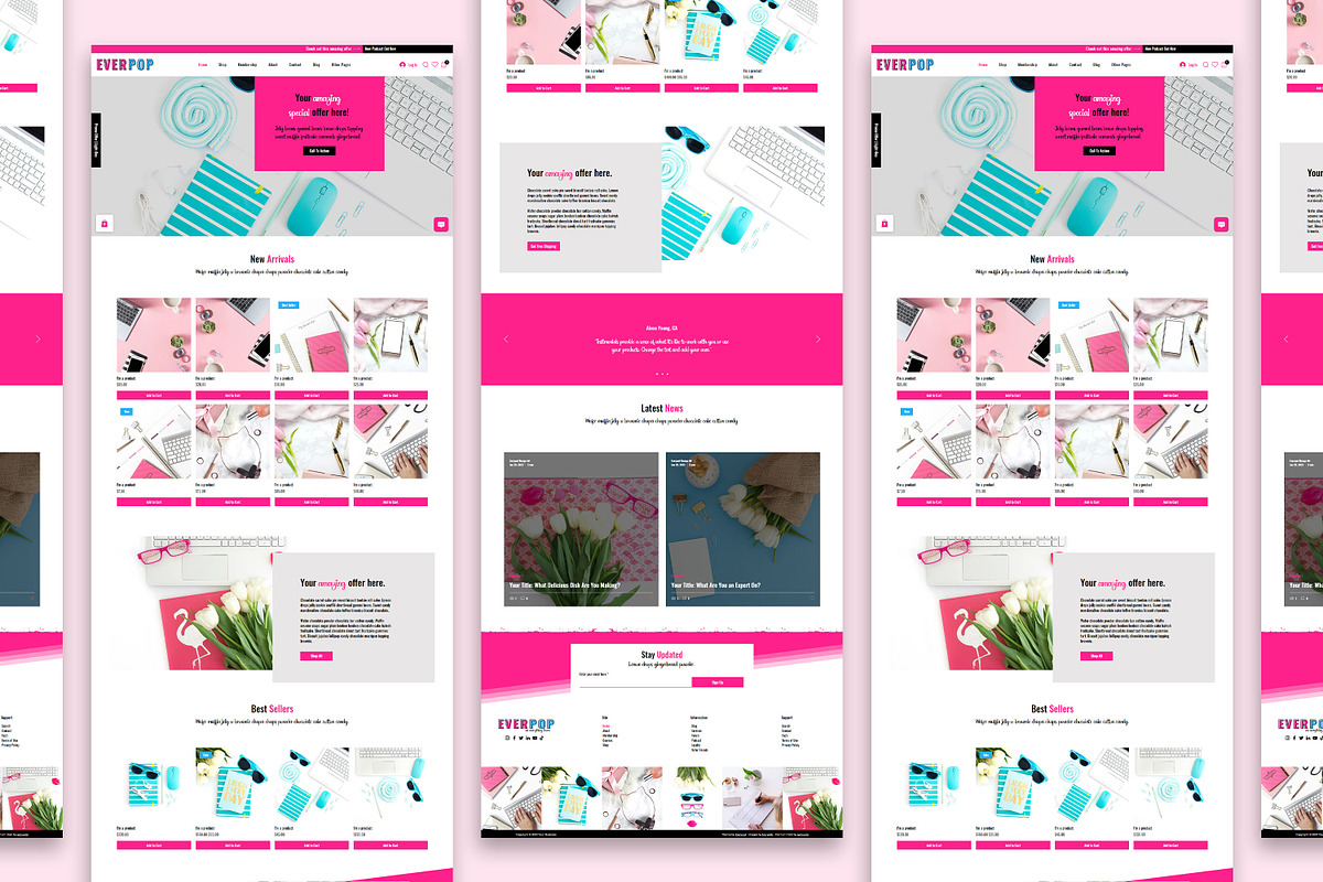 EverPop Wix Website Template, a Wix Template by Girl Boss From Home (Photo 5 of 6)