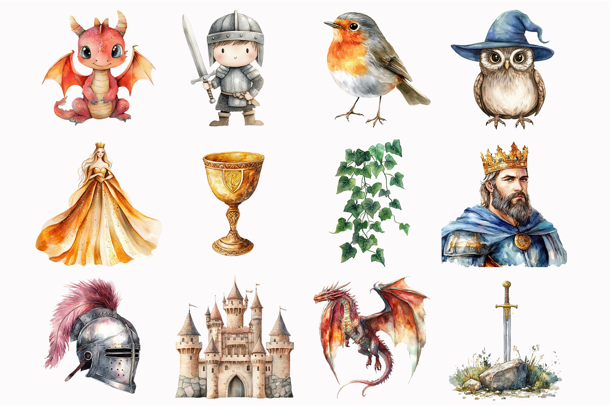 King Arthur Clipart, an Illustration by Design Market (Photo 4 of 5)