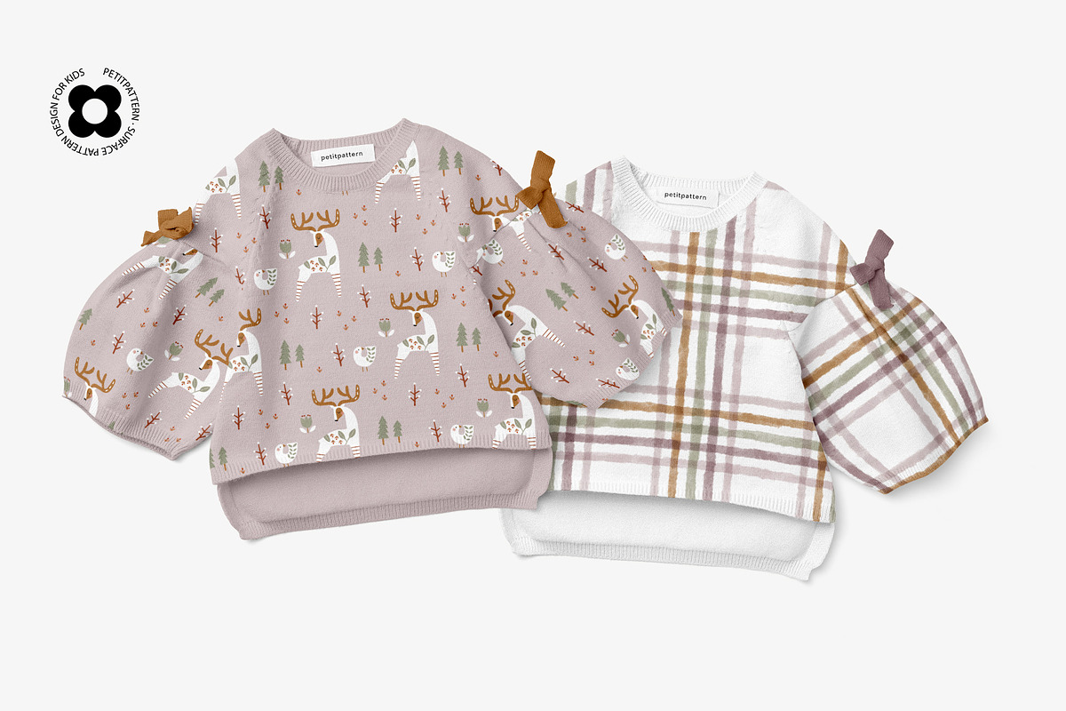 Holly mauve patterns, a Pattern Graphic by Muriel Petitpattern (Photo 3 of 4)