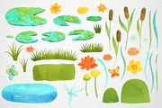 Cheerful Toad, Frog clipart, an Animal Illustration by LukaJreym (Thumbnail 3 of 10)