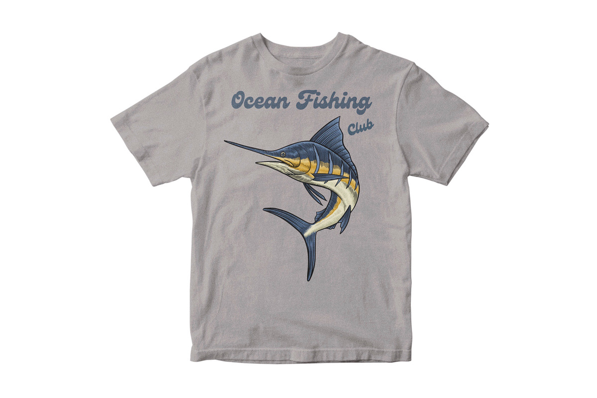Vintage Marlin Vector Art, an Animal Illustration by Kusumaillustration (Photo 4 of 4)