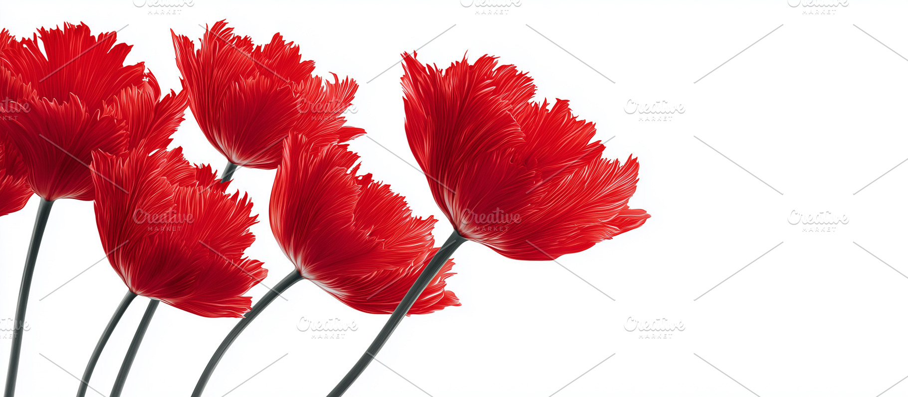 Elegant red parrot tulips, a Nature Photo by MistyDay