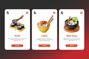 3D Asian Food Icon Set, a Food & Drink 3D Model by Flat Icons (Thumbnail 5 of 8)