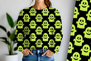 Halloween Cute Green Monsters, a Pattern Graphic by Sharon Schwalbe (Thumbnail 1 of 6)