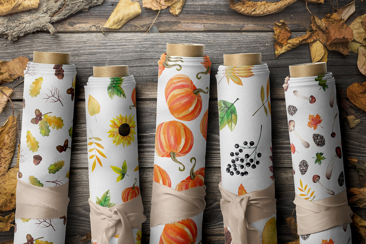 Watercolor Bright Autumn, an Object Graphic by Ana-Sakuta (Photo 6 of 10)