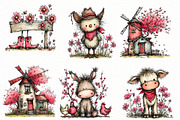 Whimsical floral western clipart, an Illustration by Designworld (Thumbnail 2 of 8)
