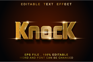 Knock Text Effect Editable