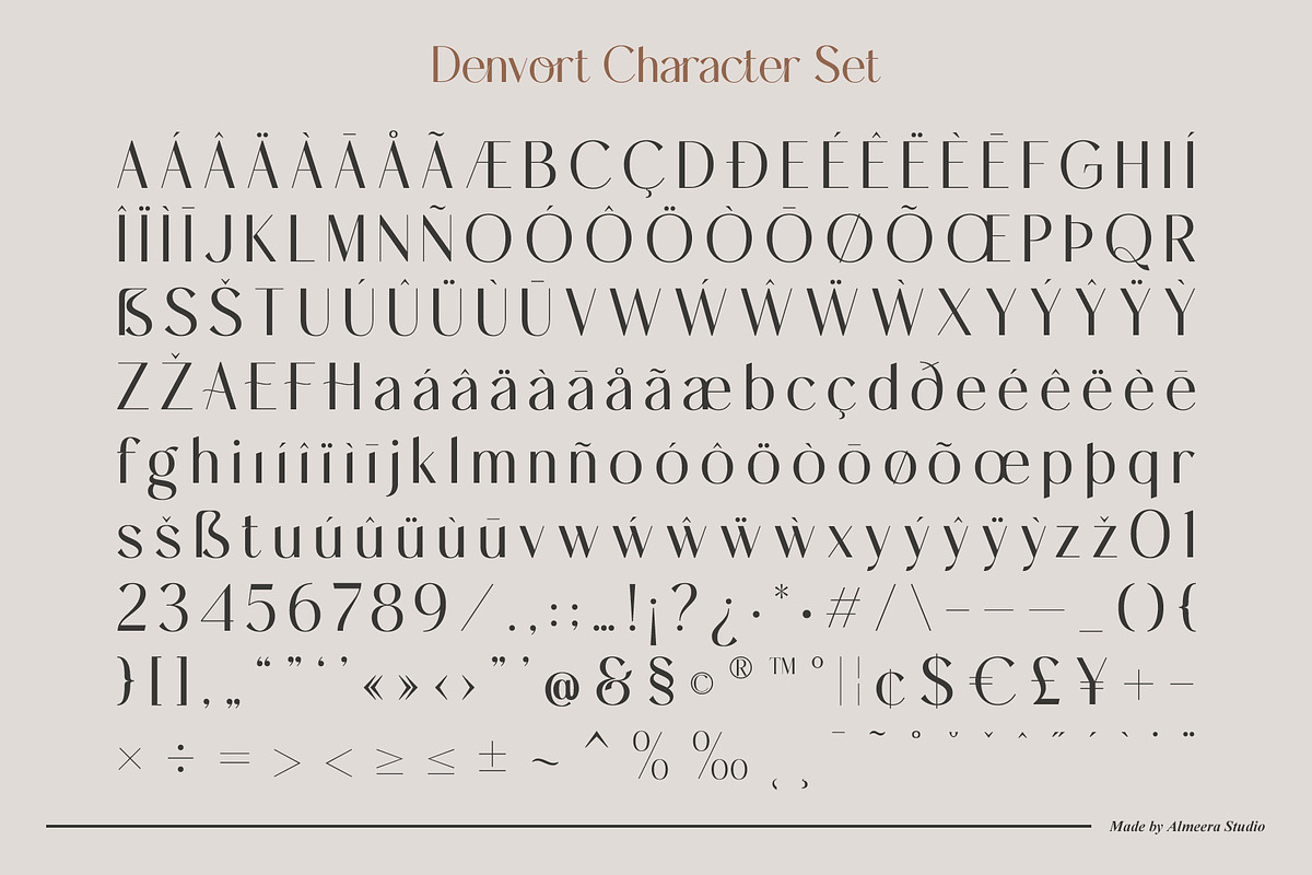 Denvort | Ligature Sans, a Sans Serif Font by Almeera Std (Photo 4 of 8)