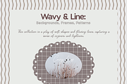 Wavy & Line Backgrounds, Frames, a Background Graphic by Animoon (Thumbnail 2 of 20)