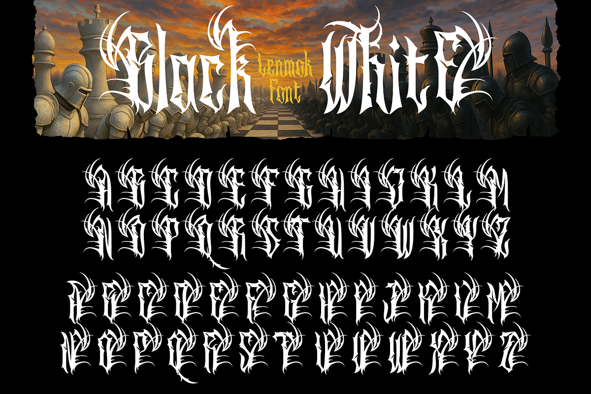 Lenmok - Blackletter Typeface, a Blackletter Font by madeDeduk (Photo 7 of 10)