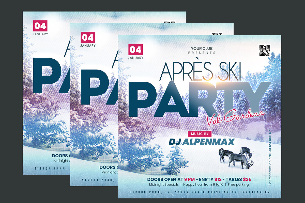 Après Ski / Winter Party Flyer, a Flyer Template by Corrella Design (Photo 2 of 2)