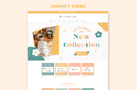 Shopify Theme Dreamy Designs, a Shopify Template by Websiteboy
